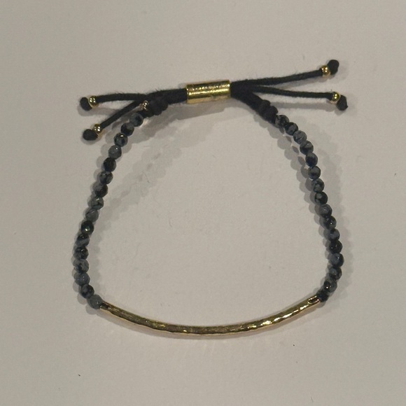 Black and Gold Beaded Bracelet - Picture 2 of 2